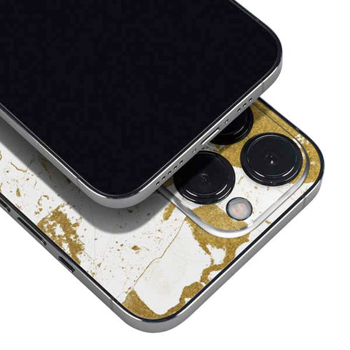 White Scattered Marble iPhone 16 Pro Skin